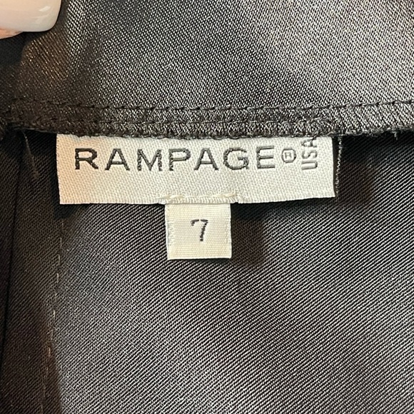 Y2K Rampage Black Mini Dress Floral Embellishment Spaghetti Strap Size 7 - Picture 11 of 11